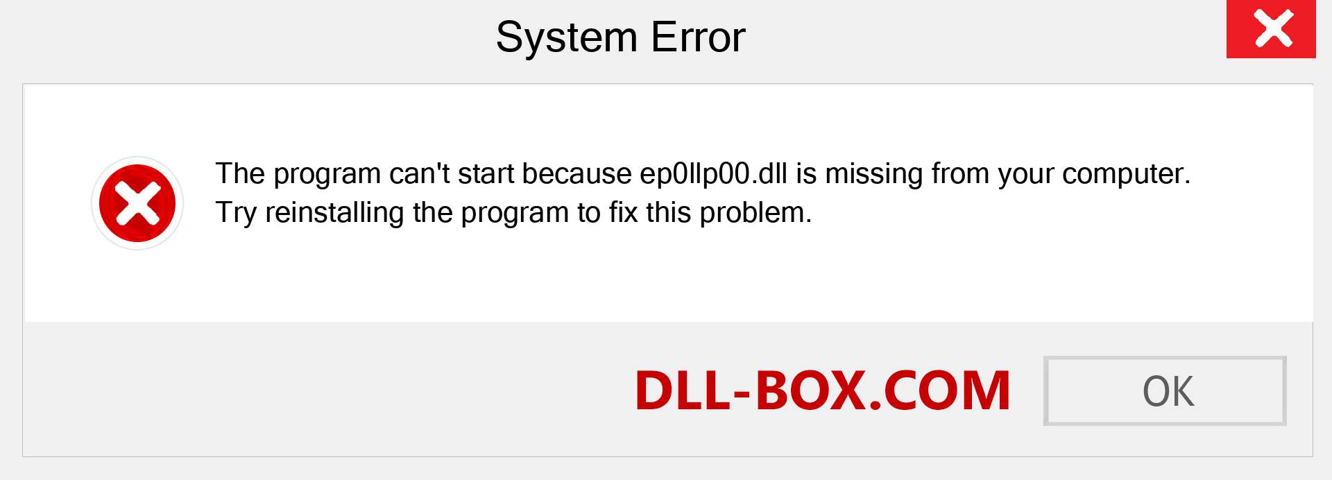  ep0llp00.dll file is missing?. Download for Windows 7, 8, 10 - Fix  ep0llp00 dll Missing Error on Windows, photos, images